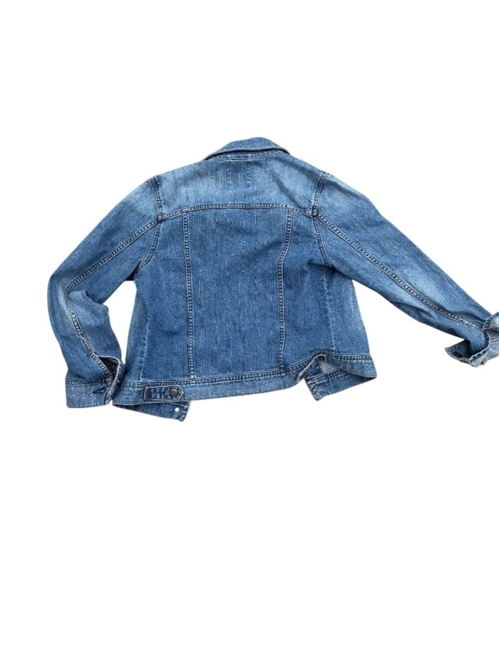 Old Navy Womens Stretch Denim Jean Jacket Size S Blue Cotton Blend - Picture 2 of 6